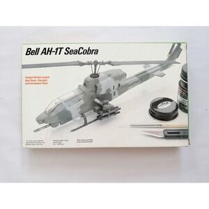 Vintage Testors Italeri Bell AH-1T SeaCobra 1/72 Model Helicopter Kit No. 634